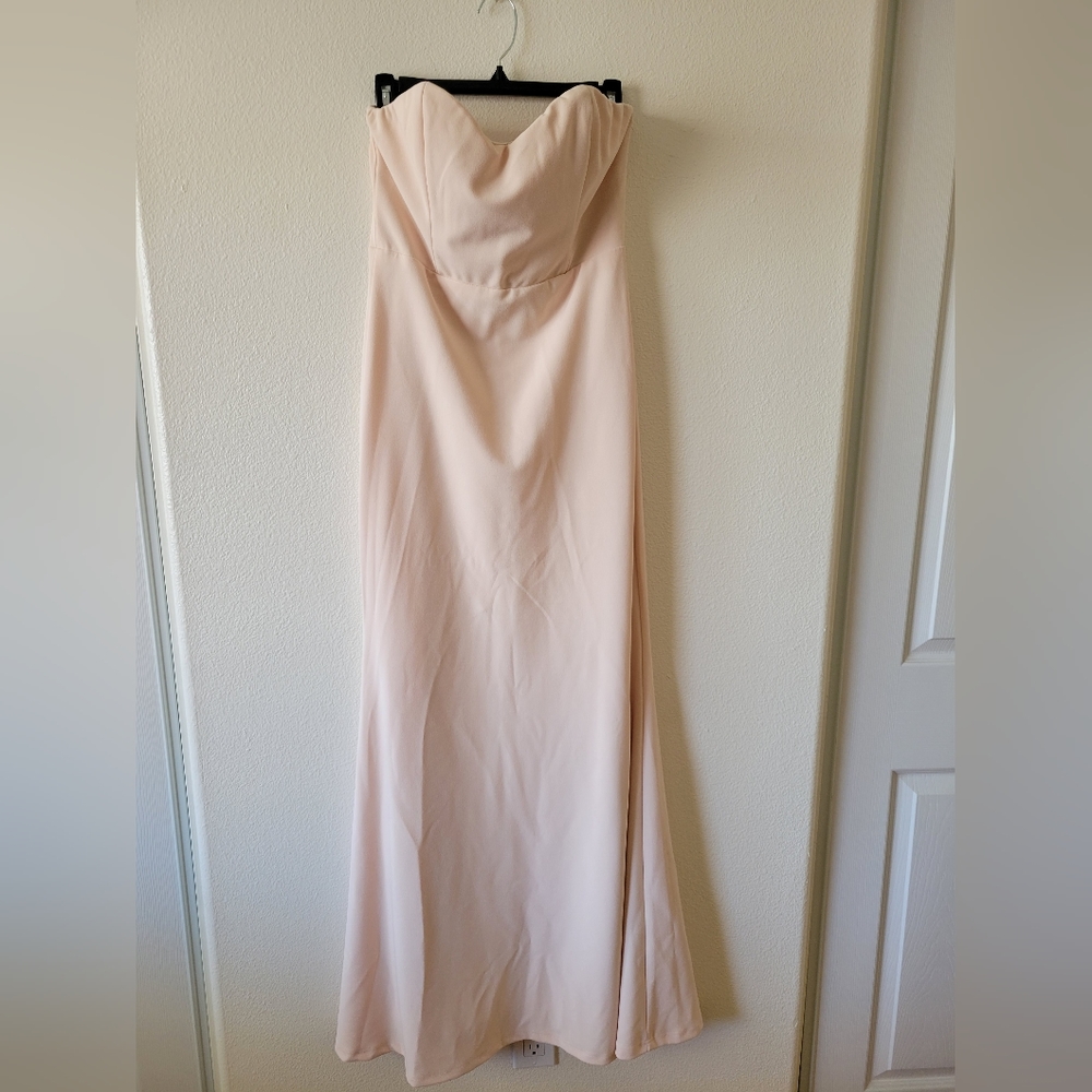 Lulus bridesmaid strapless dress